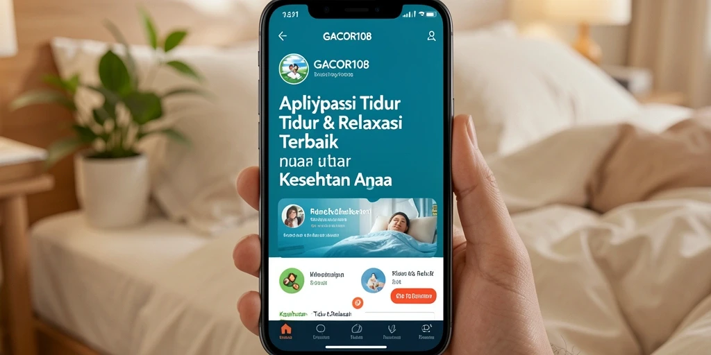 Antarmuka pengguna GACOR108 yang menenangkan untuk relaksasi sebelum tidur.