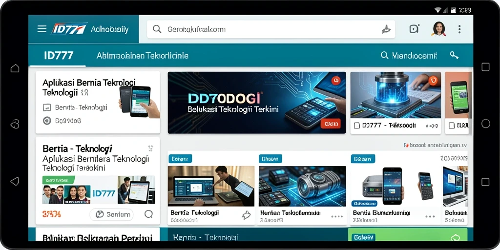 Screenshot aplikasi ID777 menampilkan antarmuka pengguna yang bersih dan informatif.