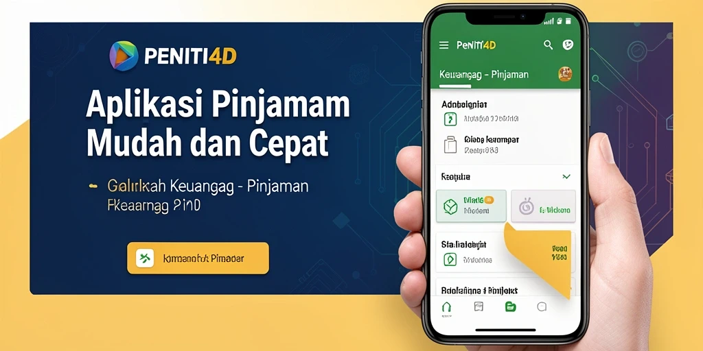 Tampilan antarmuka aplikasi PENITI4D untuk pengajuan pinjaman.