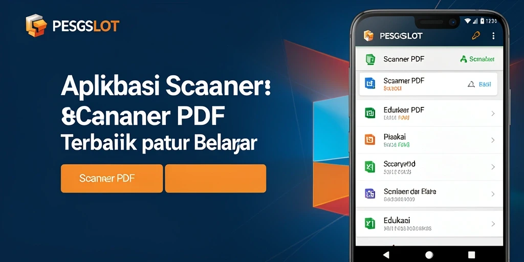 Antarmuka pengguna PESGSLOT yang sederhana dan fungsional saat memindai dokumen.