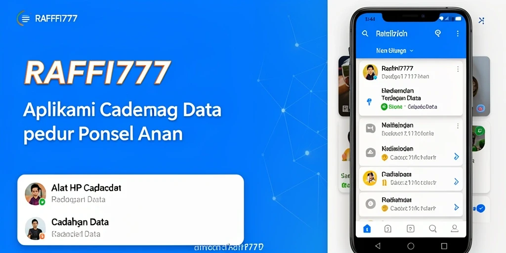 Antarmuka aplikasi RAFFI777 untuk cadangan data yang intuitif.